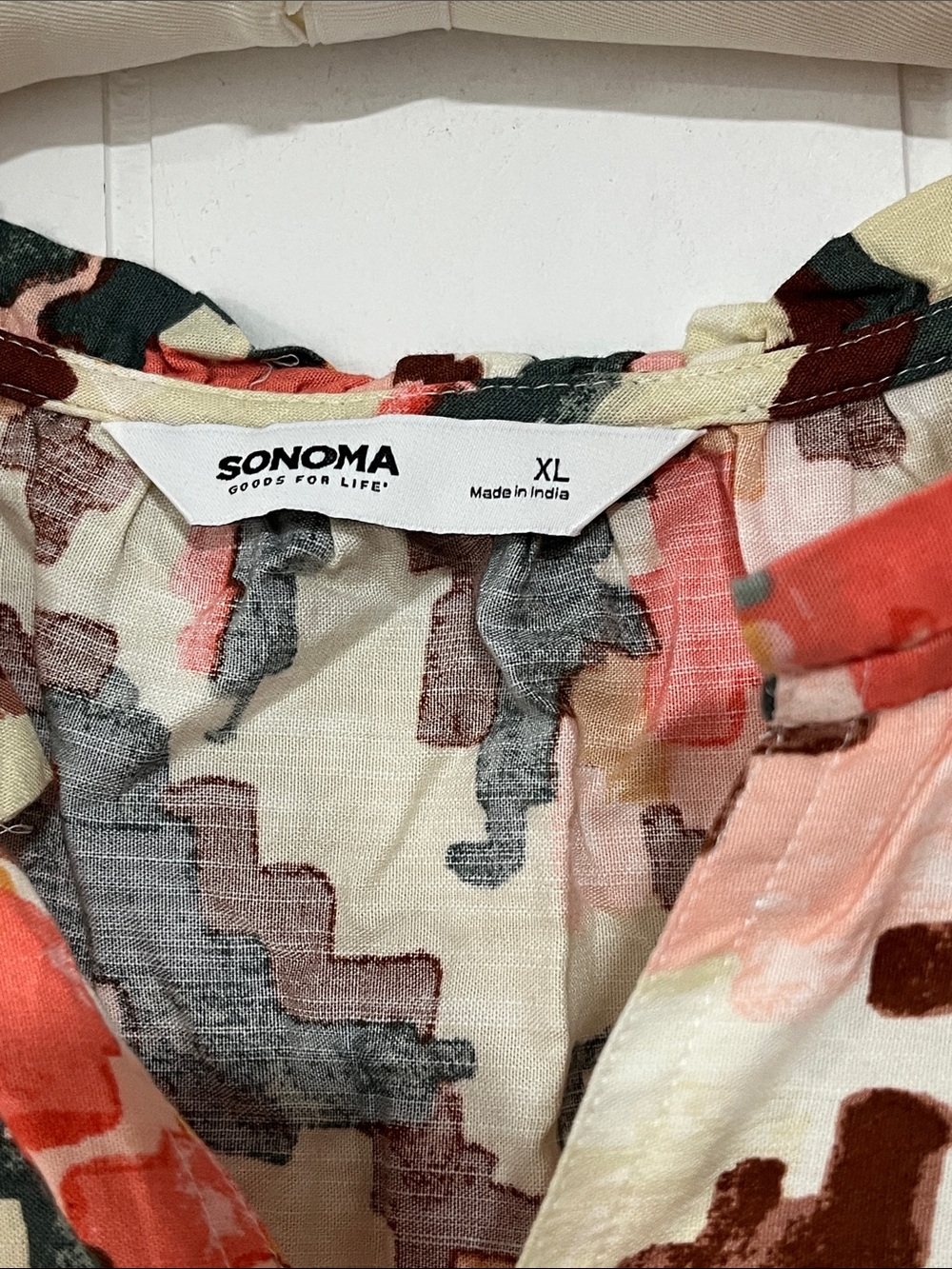 Sonoma Sleeveless Floral Tiered Maxi in Coral, Pink, Black - Picture 3 of 11